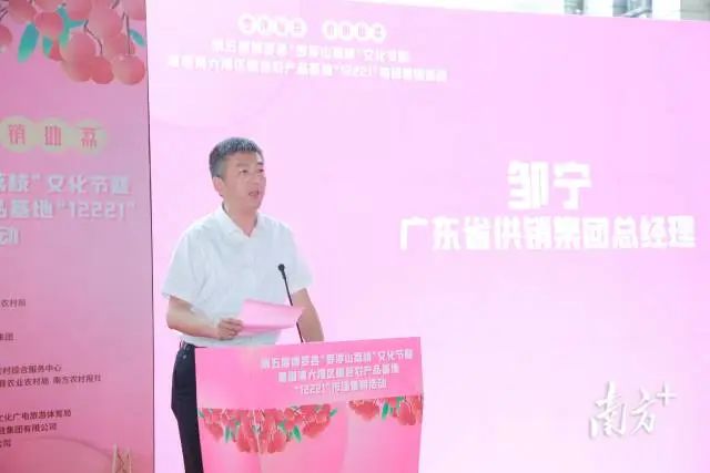 广东省供销集团党委副书记、总经理邹宁发表致辞 图片