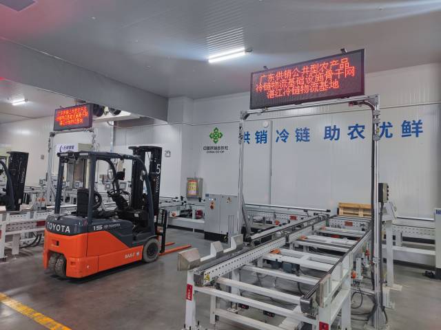 全自动化数字冷库智能传送带。 全自动化数字冷库智能传送带。